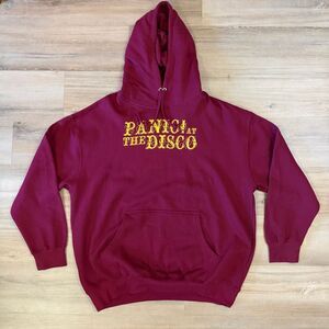 New Panic At The Disco A Fever You Can’t Sweat Out Red Pullover Hoodie Size 2XL